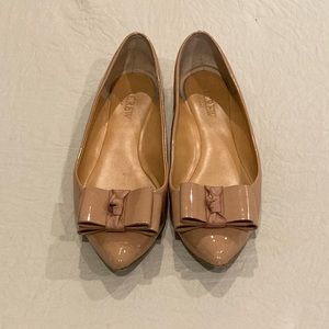 J. Crew Emery Nude Patent Bow Flats